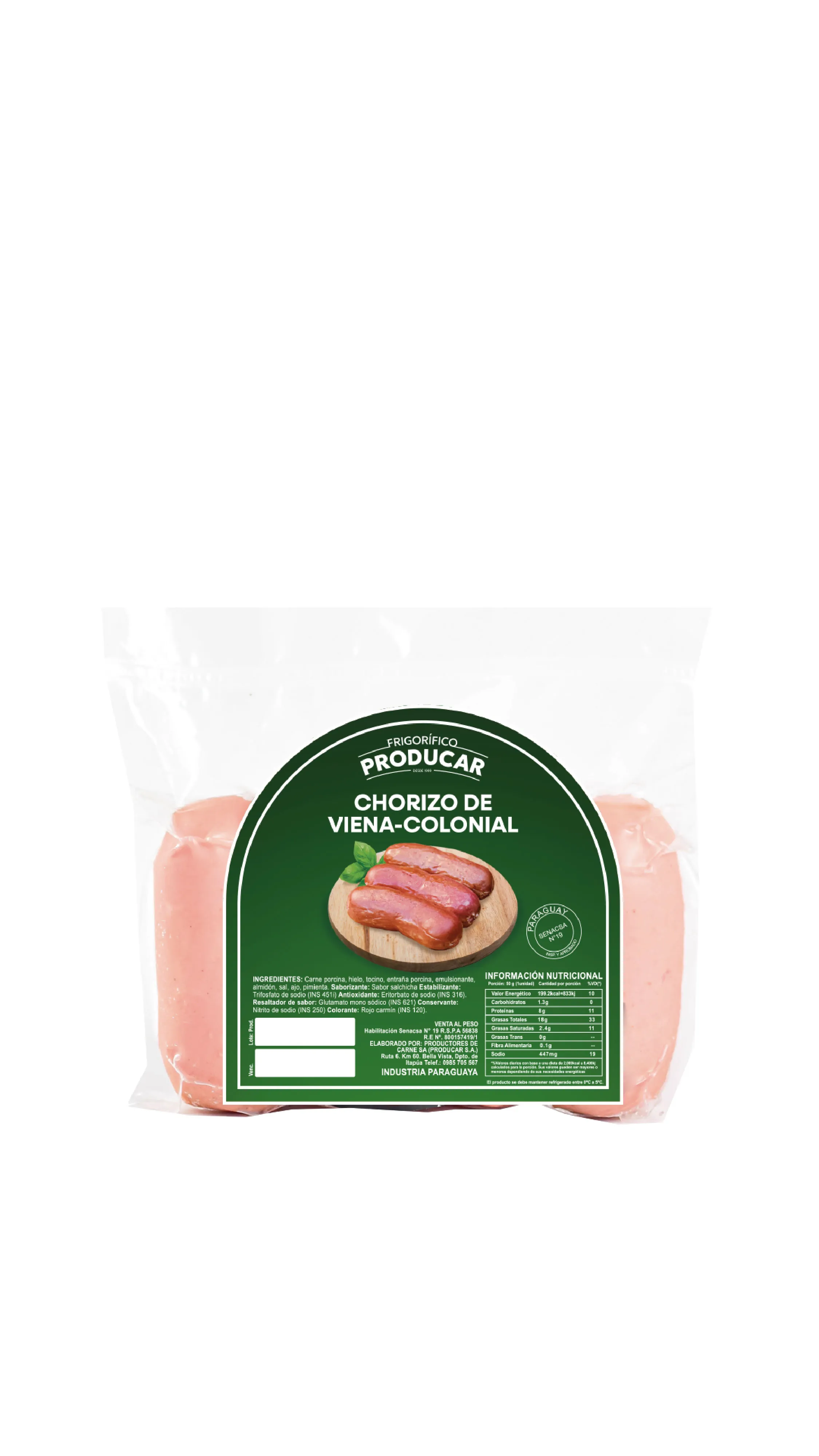 Chorizo de viena colonial